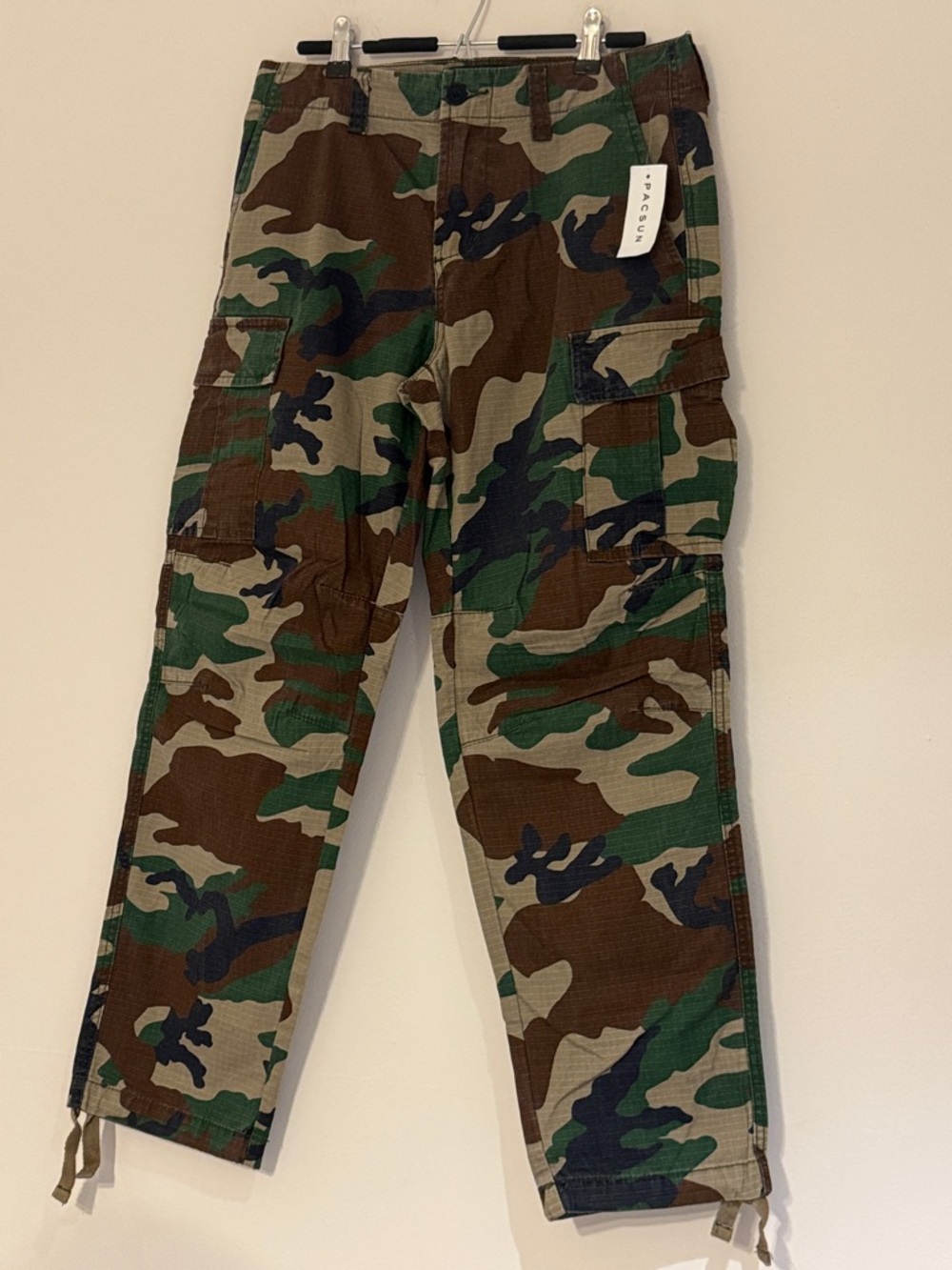 PacSun Woodland Camo Cargo Pants - Green/Brown/Black